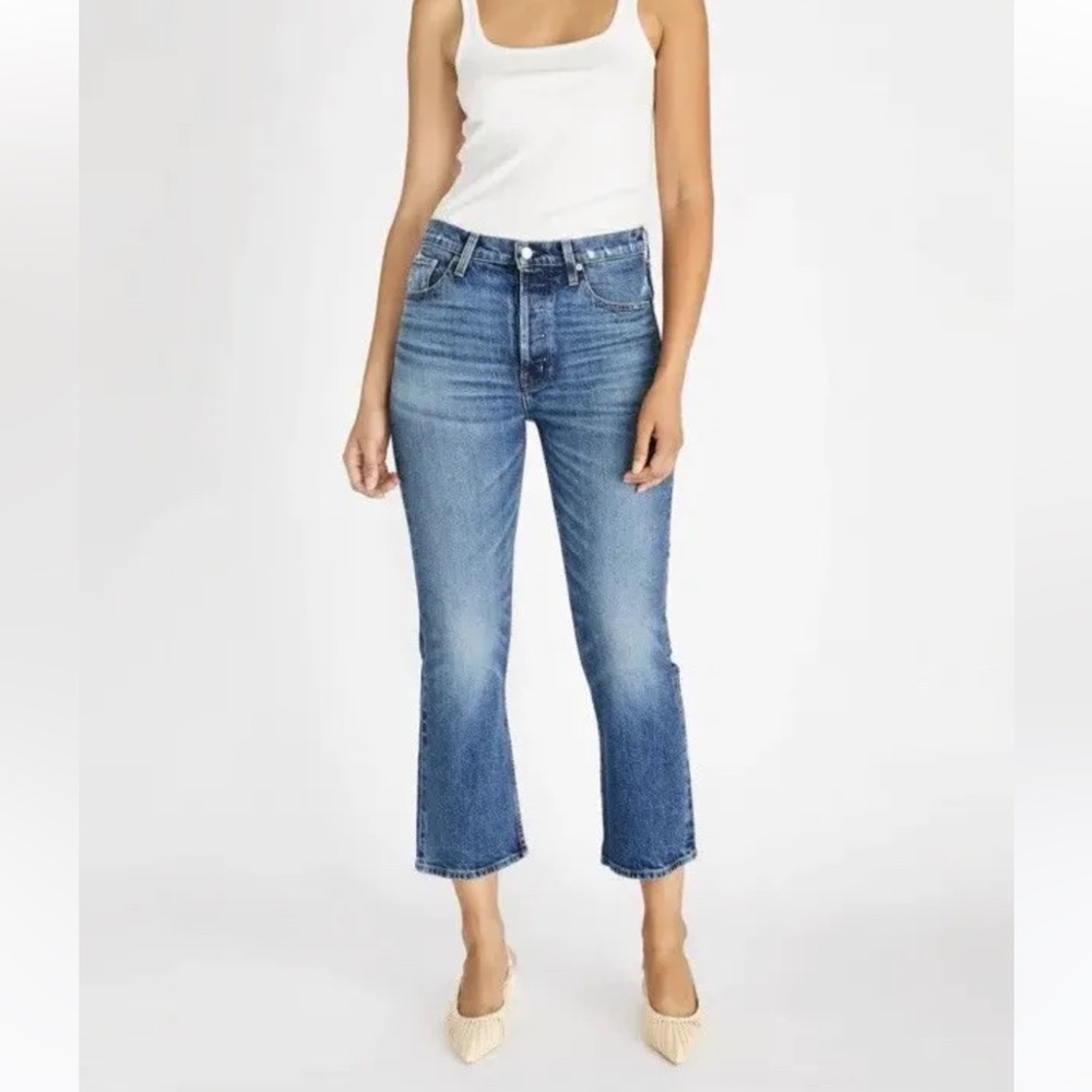 Etica Women's Josie Pop Crop Jeans Button Fly in Hot Springs Size 25
